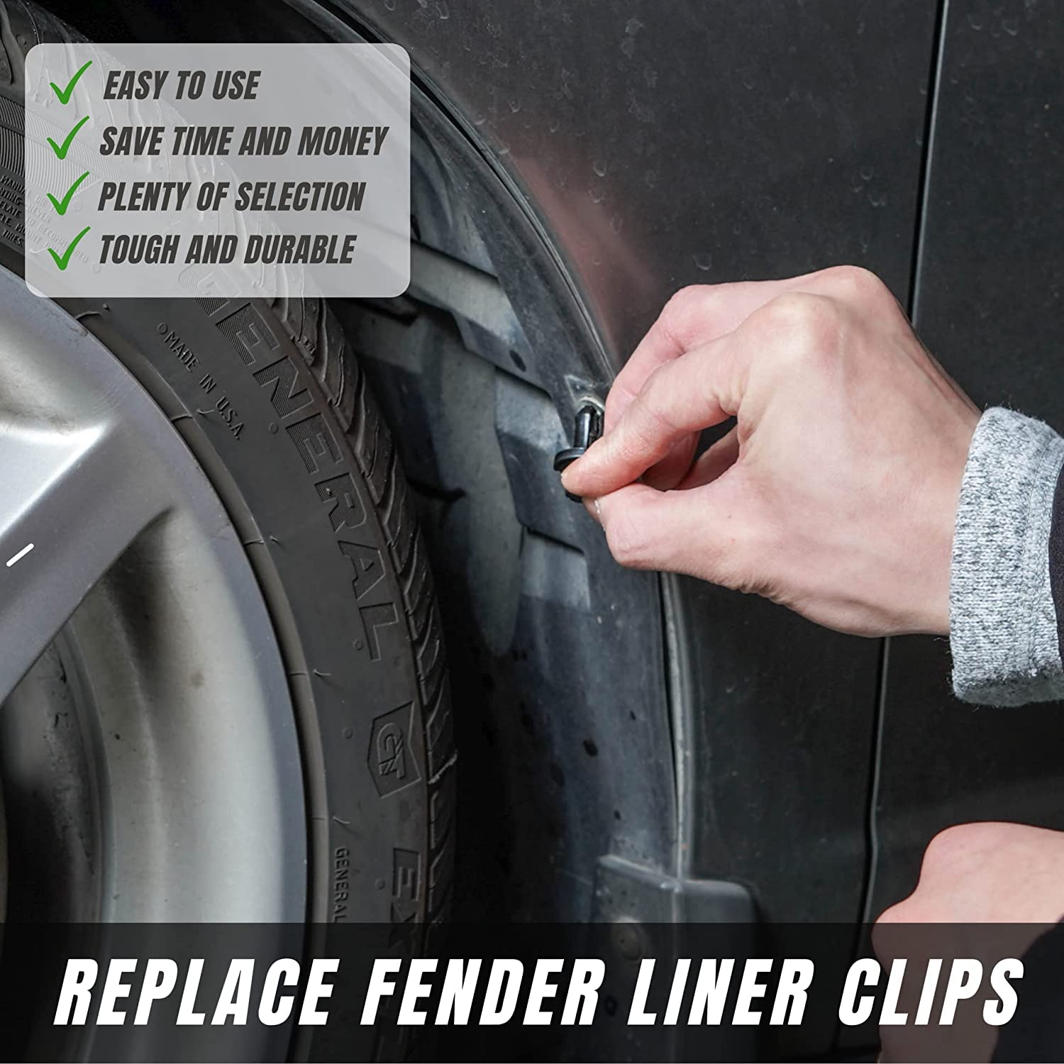 SunplusTrade 240 Pcs Bumper Clips Car Clips Plastic Rivets Fasteners Push Retainer Kit with Most Popular Sizes Auto Push Pin Rivets Set with Fastener Remover - GM Ford Toyota Honda Chrysler - Image 4